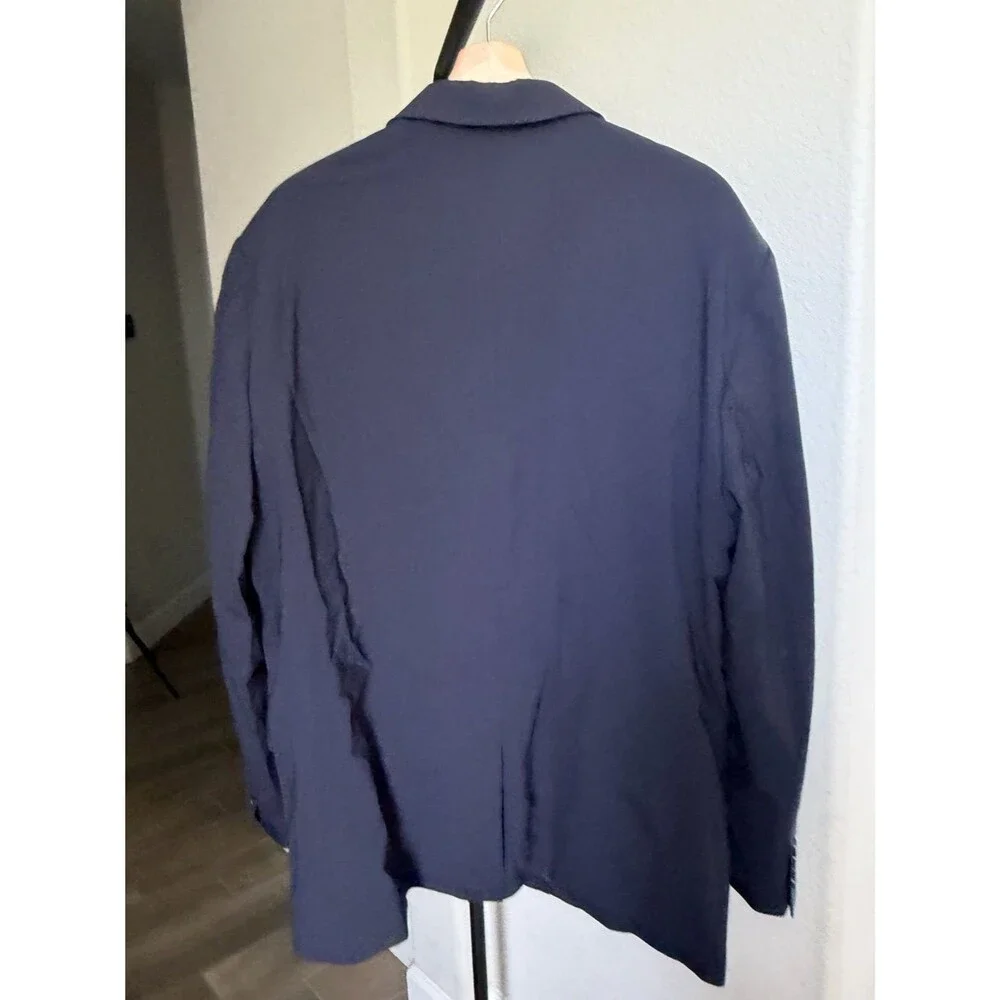 Quince Men's Dark Navy Blue Italian Wool Single-Breasted Blazer XL